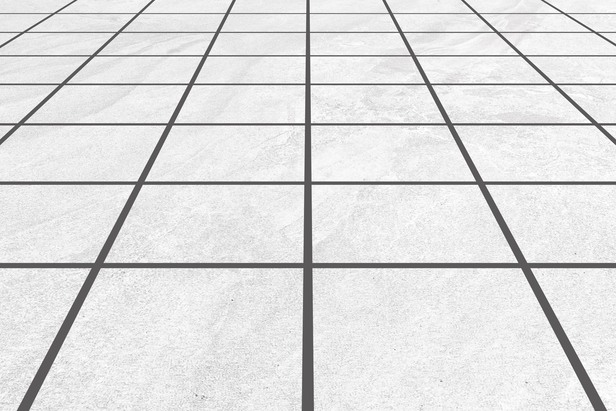 Outdoor white tile floor background