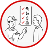 No abusive language sign with two people talking